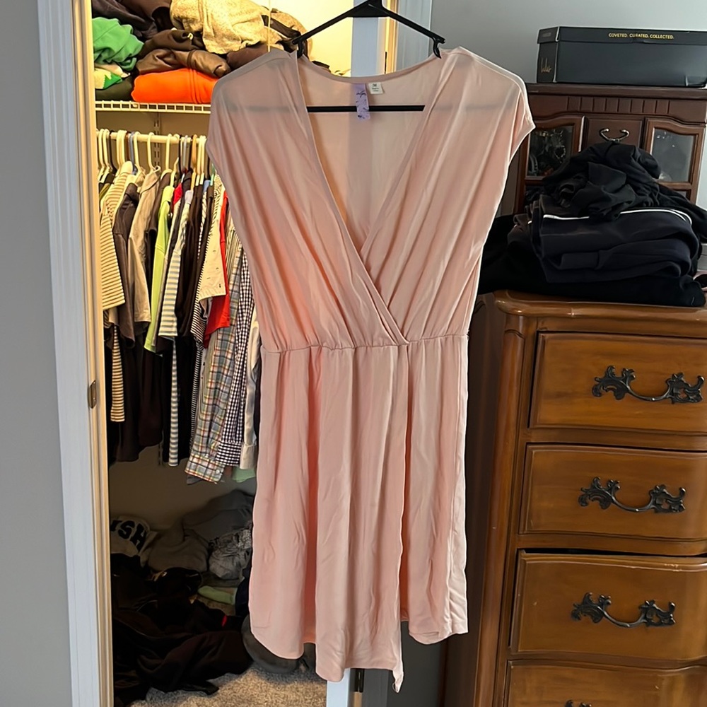 Light pink wrap dress